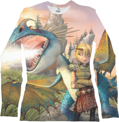 Women's Longsleeve Shirt 3D - Dragons Riders of Berk - Mfest