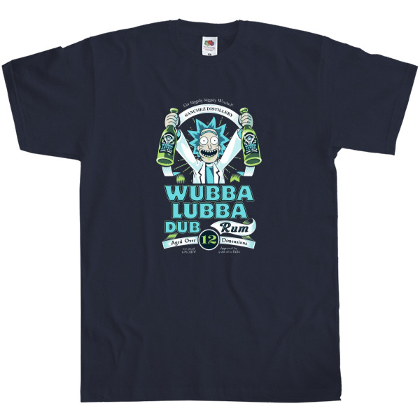 Футболка Классика Мужская Fruit of the loom - Wubba Lubba Dub Rum - Mfest