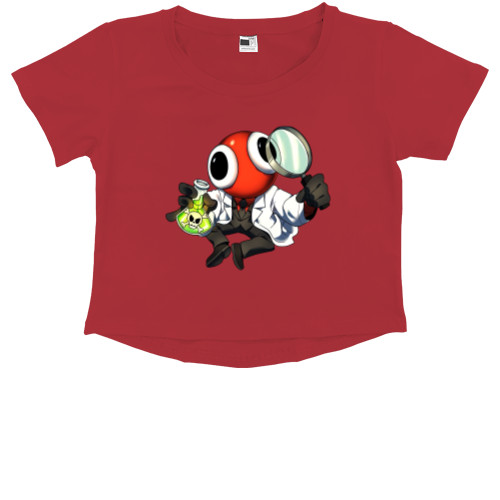 Kids' Premium Cropped T-Shirt - Red rainbow friend - Mfest