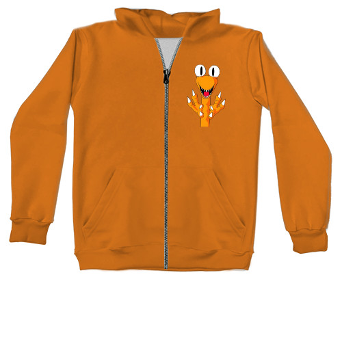 Unisex Zip-through Hoodie - Orange Rainbow Friends - Mfest