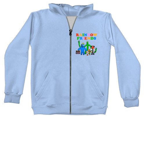 Kids' Zip-through Hoodie - rainbow friends - Mfest