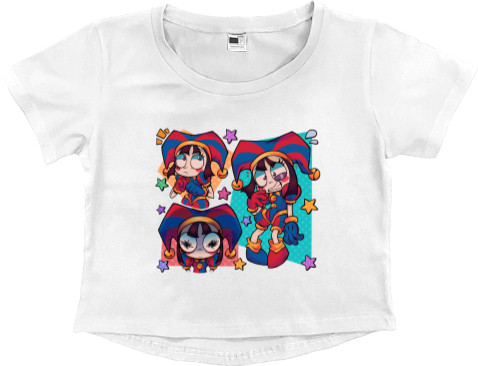 Women's Cropped Premium T-Shirt - The Amazing Digital Circus 3 - Mfest