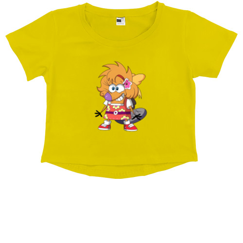 Kids' Premium Cropped T-Shirt - Petunia Beaver - Mfest