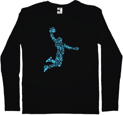 Kids' Longsleeve Shirt - Basketball сollage  - Mfest