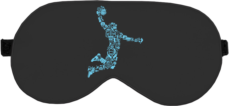 Sleep Mask 3D - Basketball сollage  - Mfest