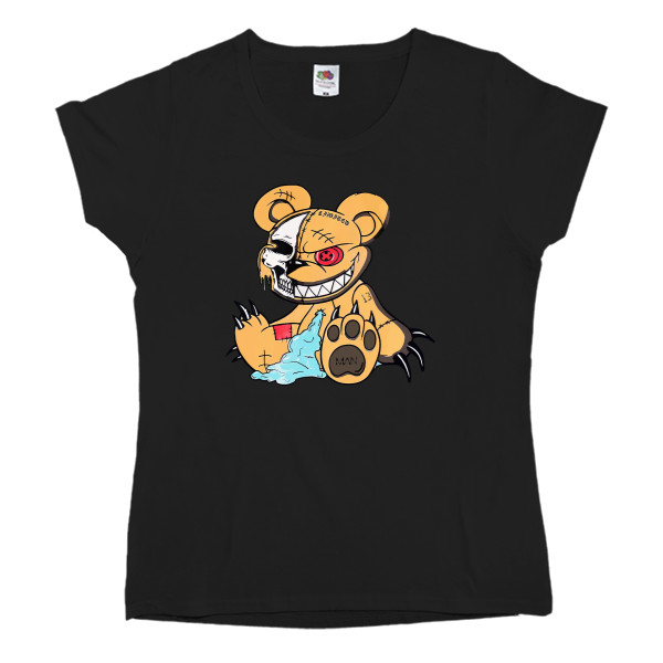 Women's T-shirt Fruit of the loom - Angry teddy bear - Mfest