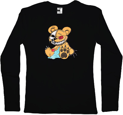 Women's Longsleeve Shirt - Angry teddy bear - Mfest