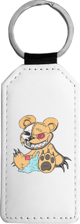 Rectangular Keychain - Angry teddy bear - Mfest