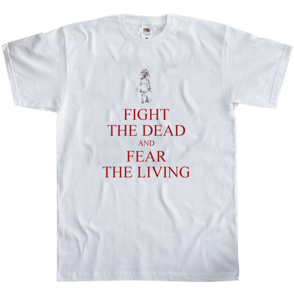 Men's T-Shirt Fruit of the loom - Walking Dead Fear The Living 1 - Mfest