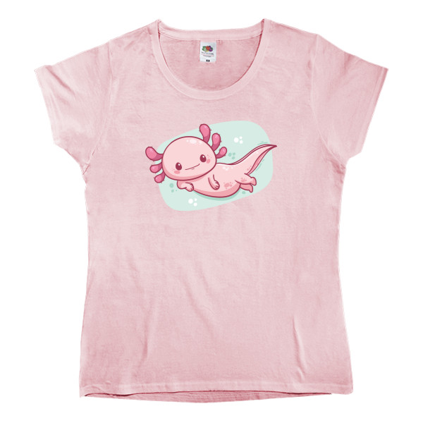 Women's T-shirt Fruit of the loom - Pink axolotl - Mfest