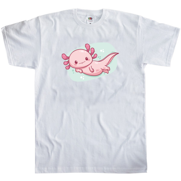 Men's T-Shirt Fruit of the loom - Pink axolotl - Mfest