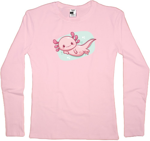 Морские животные - Longsleeve Premium Female - Pink axolotl - Mfest