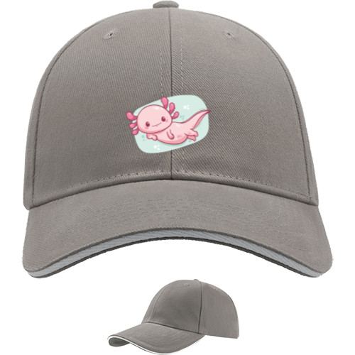 Sandwich Baseball Cap - Pink axolotl - Mfest