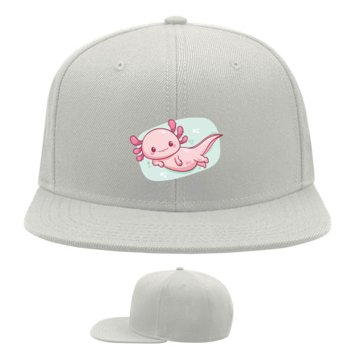 Snapback Baseball Cap - Pink axolotl - Mfest