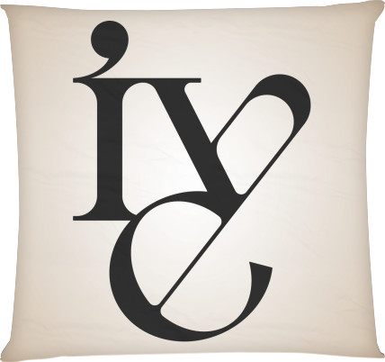 Square Throw Pillow - ive logo - Mfest