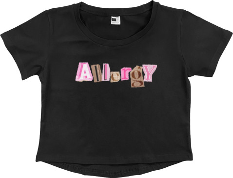 Women's Cropped Premium T-Shirt - (G)I-DLE - Allergy Logo - Mfest