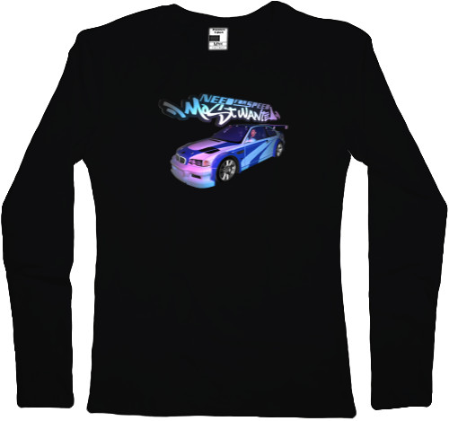 Women's Longsleeve Shirt - NFS Most Wanted neon bmw - Mfest