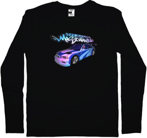 Kids' Longsleeve Shirt - NFS Most Wanted neon bmw - Mfest