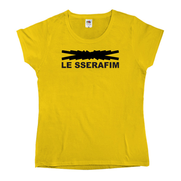 Women's T-shirt Fruit of the loom - LE SSERAFIM logo - Mfest