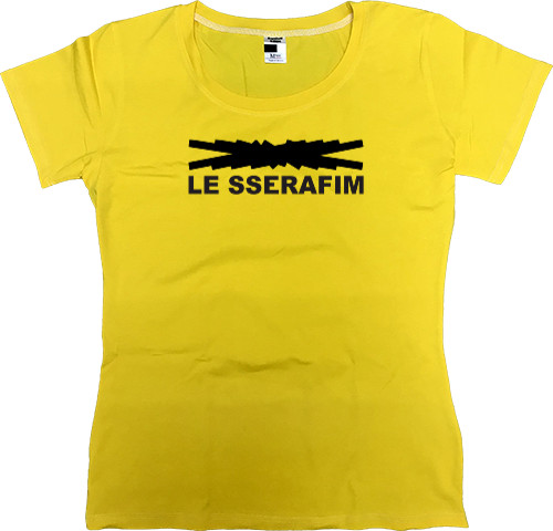 Women's Premium T-Shirt - LE SSERAFIM logo - Mfest