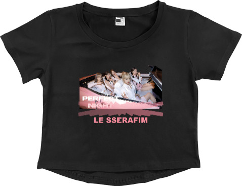 Women's Cropped Premium T-Shirt - LE SSERAFIM - Mfest