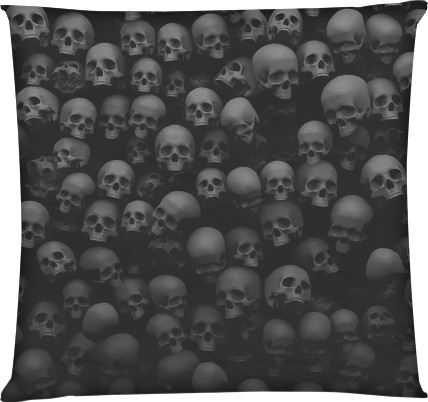 Подушка квадратна - Wall of Skulls Skeleton - Mfest