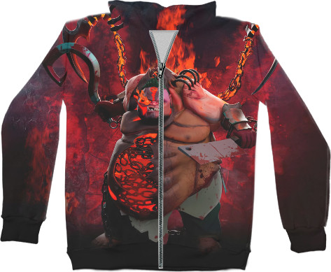 Unisex Zip-through Hoodie 3D - Pudge - Mfest