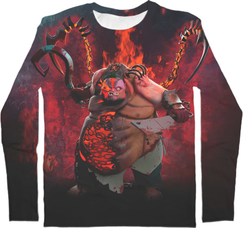 Men's Longsleeve Shirt 3D - Pudge - Mfest