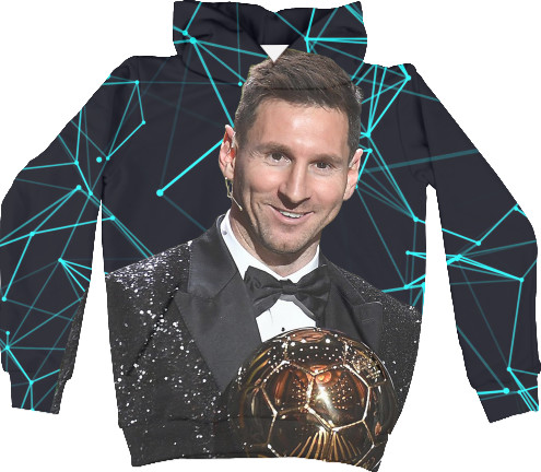 Kids' Hoodie 3D - Lionel Messi 1 - Mfest