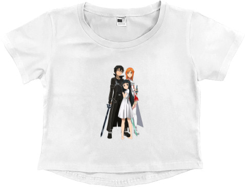 Women's Cropped Premium T-Shirt - Sword Art Online - Mfest