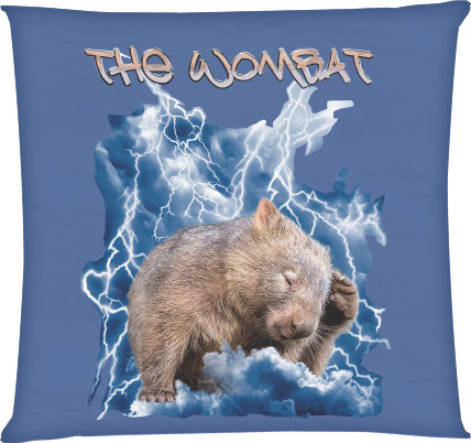 Square Throw Pillow - Wombat - Mfest