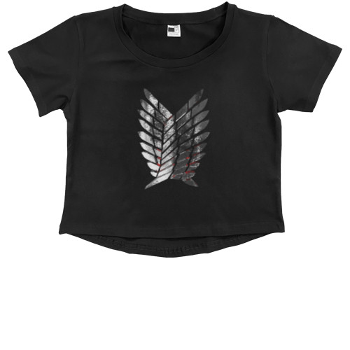 Kids' Premium Cropped T-Shirt - Attack on Titan - Mfest