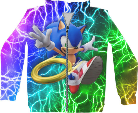 Unisex Zip-through Hoodie 3D - Sonic the Hedgehog - Mfest