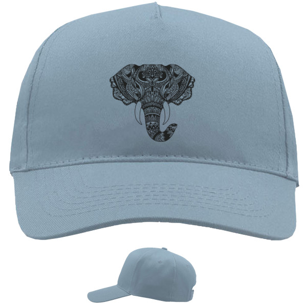 Baseball Caps - 5 panel -  Elephant art - Mfest