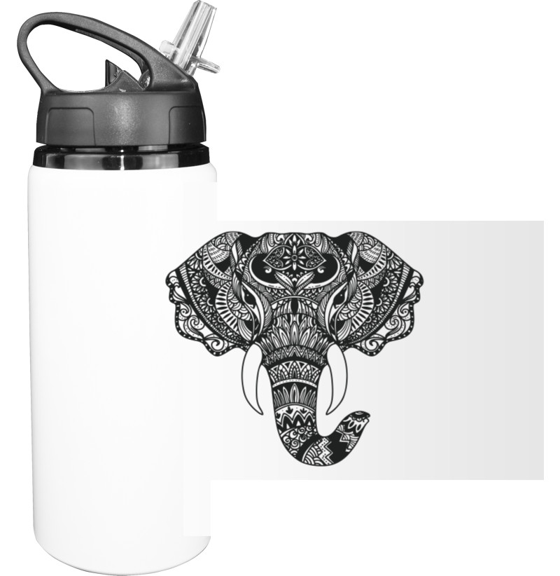 Sport Water Bottle -  Elephant art - Mfest