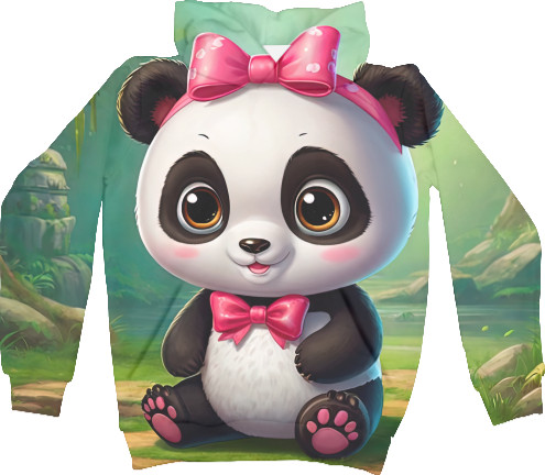 Kids' Hoodie 3D - Cute panda - Mfest