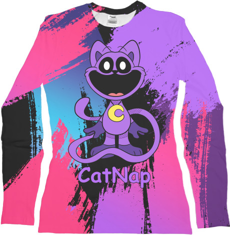 Women's Longsleeve Shirt 3D - CatNap - Mfest