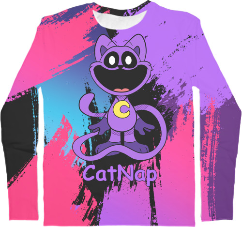 Men's Longsleeve Shirt 3D - CatNap - Mfest