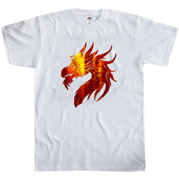 Men's T-Shirt Fruit of the loom - Fire Dragon  - Mfest