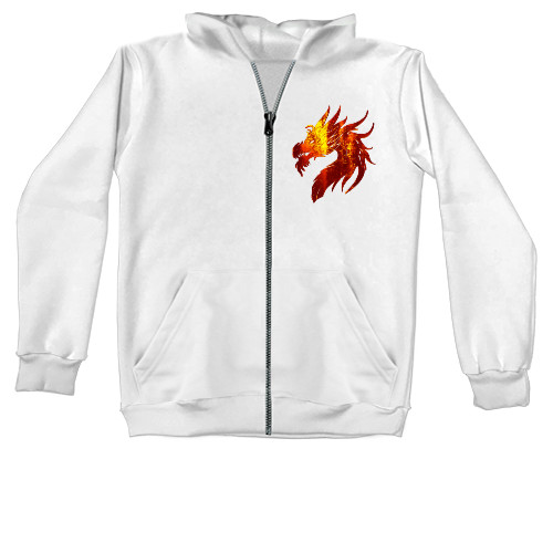 Unisex Zip-through Hoodie - Fire Dragon  - Mfest