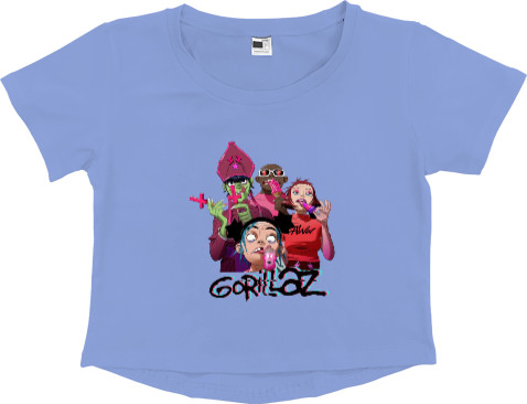 Women's Cropped Premium T-Shirt - New Gorillaz - Mfest