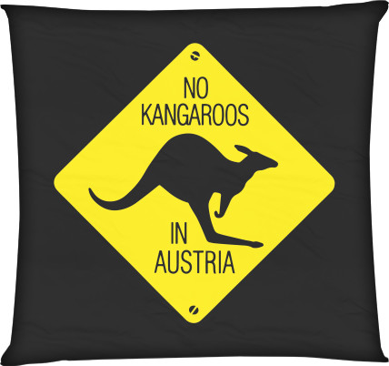 Square Throw Pillow - No kangaroos in Austria - Mfest