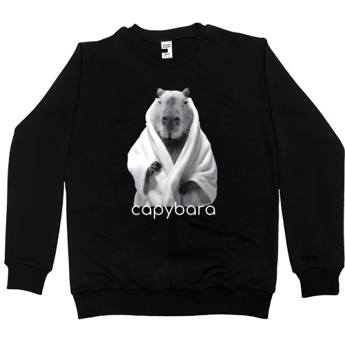 Women's Premium Sweatshirt - Capybara in a robe - Mfest