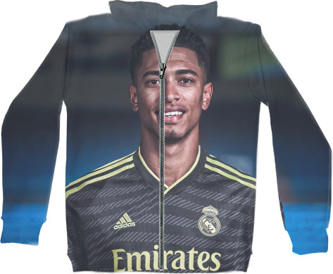 Unisex Zip-through Hoodie 3D - Bellingham Real Madrid - Mfest