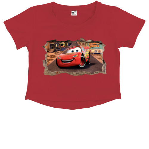 Kids' Premium Cropped T-Shirt - Cars - Mfest