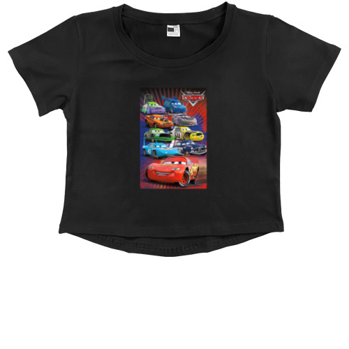 Kids' Premium Cropped T-Shirt - Cars Poster - Mfest