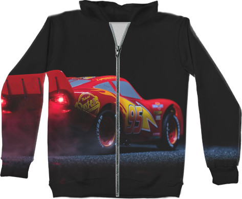 Unisex Zip-through Hoodie 3D -  Lightning McQueen - Mfest