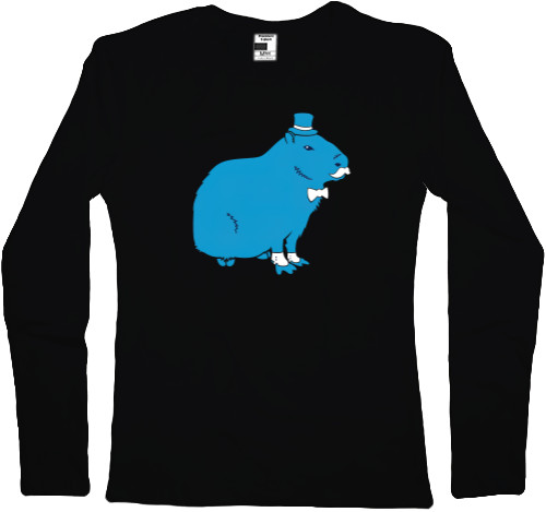 Women's Longsleeve Shirt - Capybara gentleman - Mfest