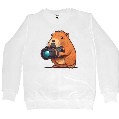 Women's Premium Sweatshirt - Capybara with a camera - Mfest