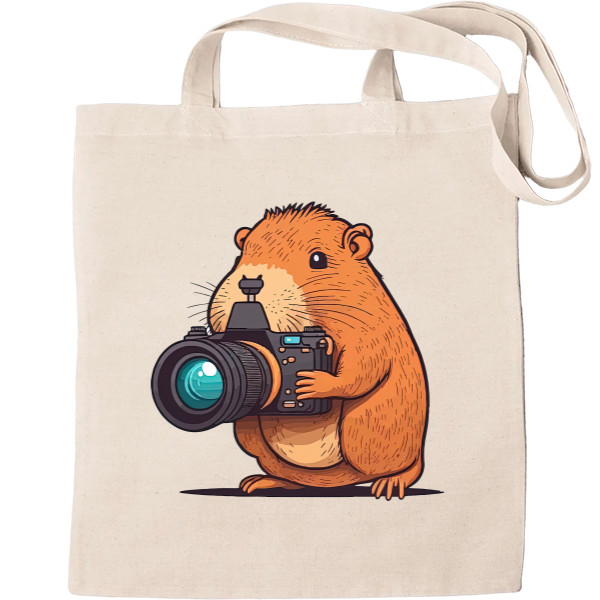 Capybara with a camera